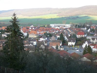 Blick über Eschershausen gegen den Ith